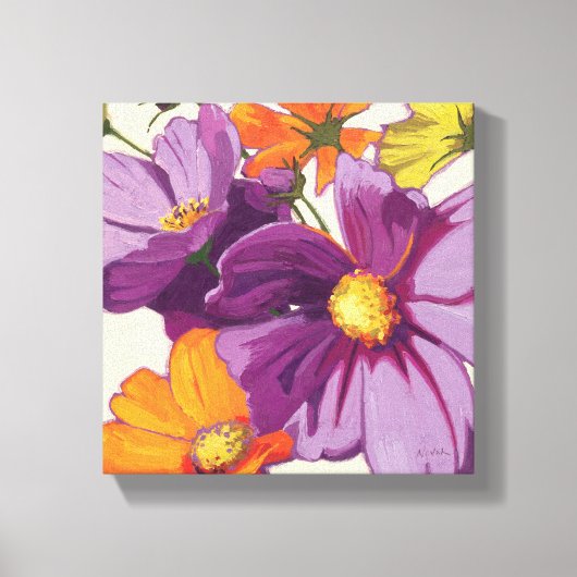 Decoratieve bloemen canvas afdruk (Voorkant)