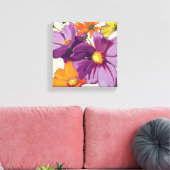 Decoratieve bloemen canvas afdruk (Insitu (Woonkamer))