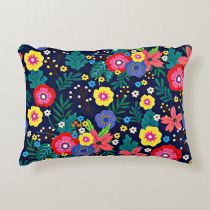 Decoratieve bloemen en bladeren patroon-48675 accent kussen