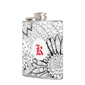 Decoratieve bloemen heupfles (Links)