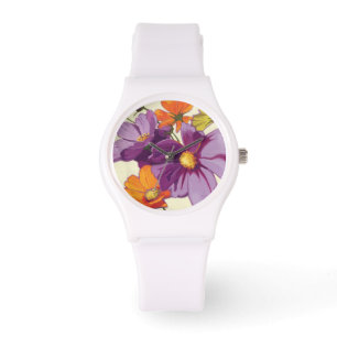 Decoratieve bloemen horloge