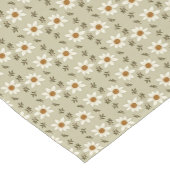 Decoratieve bloemen in wit en beige korte tafelloper (Hoek)