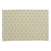 Decoratieve bloemen in wit en beige kussensloop (Voorkant-Rechts)