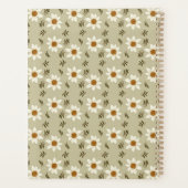 Decoratieve bloemen in wit en beige planner (Achterkant)