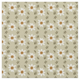 Decoratieve bloemen in wit en beige stof