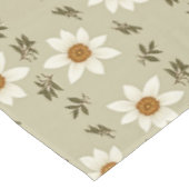Decoratieve bloemen in wit en beige tafelkleed (Gekanteld)