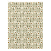 Decoratieve bloemen in wit en beige tafelkleed (Voorkant)