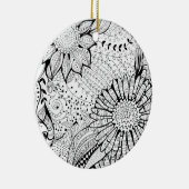 Decoratieve bloemen keramisch ornament (Rechts)
