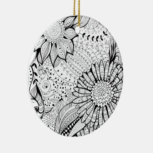 Decoratieve bloemen keramisch ornament (Rechts)