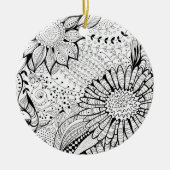 Decoratieve bloemen keramisch ornament (Voorkant)