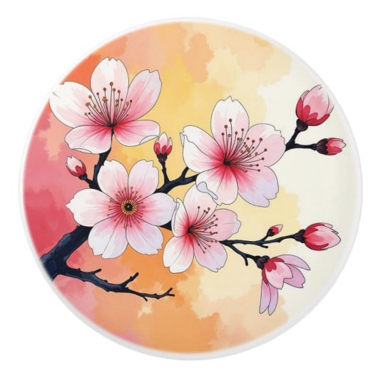 Decoratieve bloemen keramische knoppen (Voorkant)