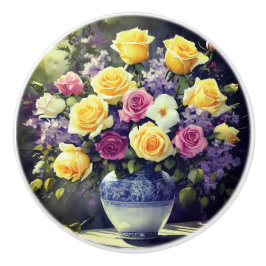 Decoratieve bloemen keramische knoppen