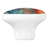 Decoratieve bloemen keramische knoppen (Zijkant)