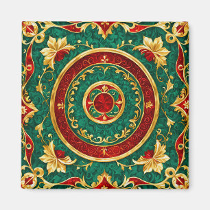 Decoratieve Bloemen Kerstvakantie Magneet
