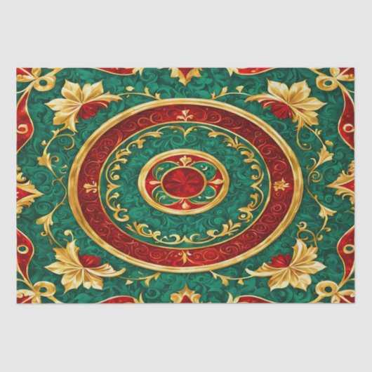 Decoratieve Bloemen Kerstvakantie Tissue Papier (Voorkant)