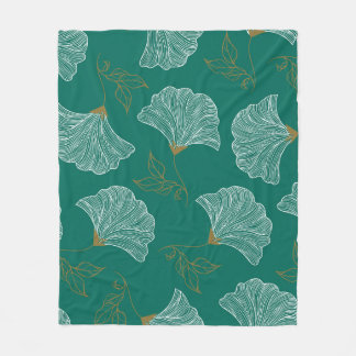 Decoratieve bloemen naadloos patroon fleece deken