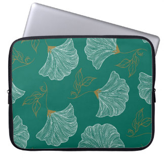 Decoratieve bloemen naadloos patroon laptop sleeve
