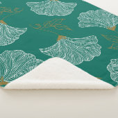 Decoratieve bloemen naadloos patroon sherpa deken (3/4)