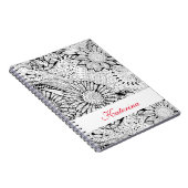 Decoratieve bloemen notitieboek (Rechterzijde)