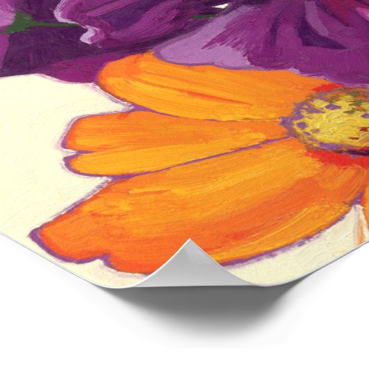 Decoratieve bloemen poster (Hoek)