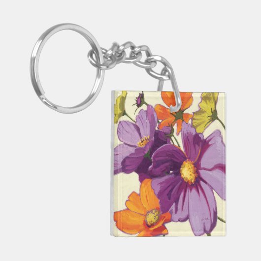 Decoratieve bloemen sleutelhanger (Voorkant Links)