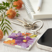 Decoratieve bloemen sleutelhanger (Voorkant Rechts)