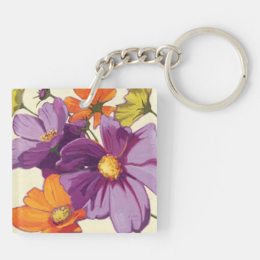 Decoratieve bloemen sleutelhanger (Achterkant)