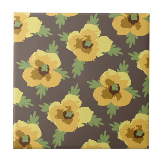 Decoratieve bloemen tegeltje (Voorkant)