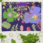 Decoratieve bloemen  theedoek (Gevouwen)