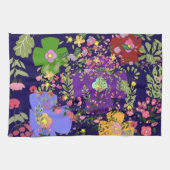 Decoratieve bloemen  theedoek (Horizontaal)
