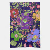 Decoratieve bloemen  theedoek (Verticaal)