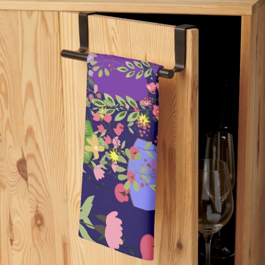 Decoratieve bloemen  theedoek (Derde Gevouwen)