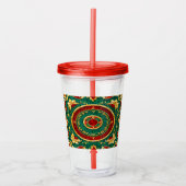 Decoratieve Bloemen Vakantie Acryl Tumbler Acryl Drinkbeker (Voorkant)