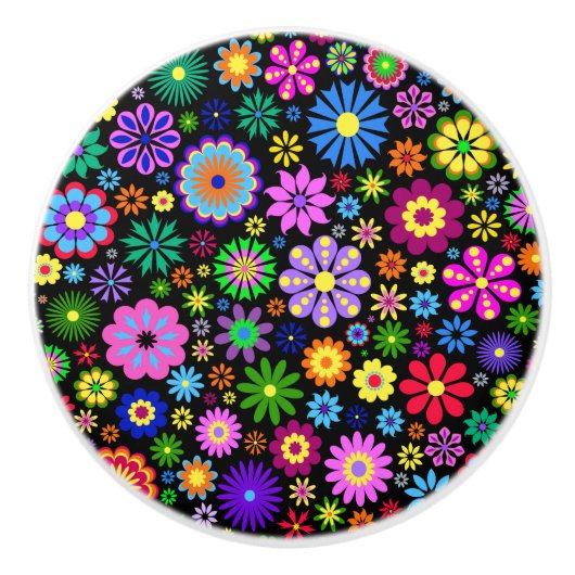 Decoratieve bloemenladeknoppen - SRF Keramische Knop (Voorkant)