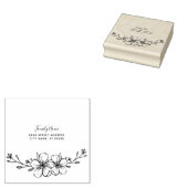 Decoratieve bloemenrubberstempel rubberstempel (Gestempeld)