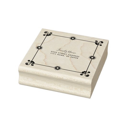 Decoratieve bloemenrubberstempel rubberstempel (Stempel)