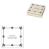 Decoratieve bloemenrubberstempel rubberstempel (Gestempeld)