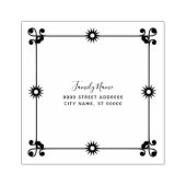 Decoratieve bloemenrubberstempel rubberstempel (Afrduk)