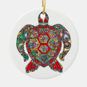 Decoratieve bloementschildpad voor sierdoeleinden  keramisch ornament (Voorkant)