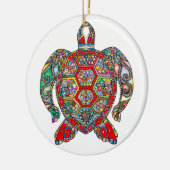 Decoratieve bloementschildpad voor sierdoeleinden  keramisch ornament (Links)