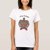 Decoratieve bloementschildpad voor sierdoeleinden  t-shirt (Voorkant)