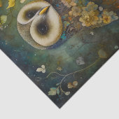 Decoratieve bloemenuil tissuepapier (Detail)