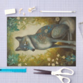 Decoratieve bloemenwolf tissuepapier (Craft)