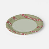 Decoratieve bloemige speciale gelegenheid papieren bordje (Gekanteld)