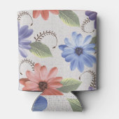 Decoratieve bloemolieverf tegels. blikjeskoeler (Achterkant)