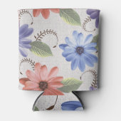 Decoratieve bloemolieverf tegels. blikjeskoeler (Voorkant)