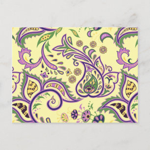 Decoratieve bloempatronen briefkaart