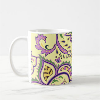 Decoratieve bloempatronen koffiemok