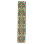 Decoratieve Bloemrijke Kersttafel Runner Medium Tafelloper (Voorkant)