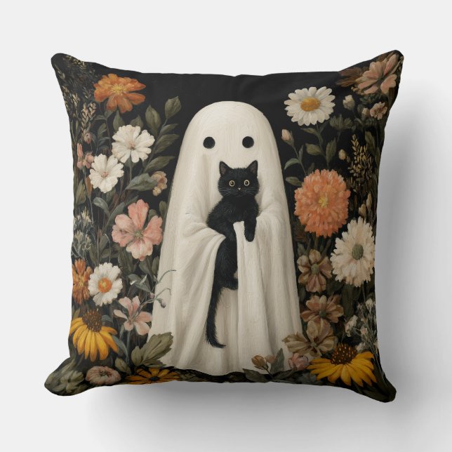 Decoratieve Bo met een kat kussenpoes Kussen (Voorkant)